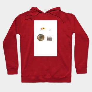 Bitcoin coin, money and gems. Concept of mining business, wealth, fortune, success Hoodie